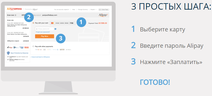 Карта alipay в россии